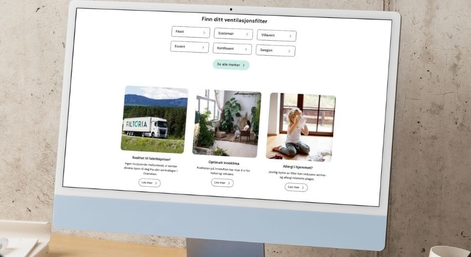 Nettbutikk for Filtoria utvikling skreddersydd programvare netpower