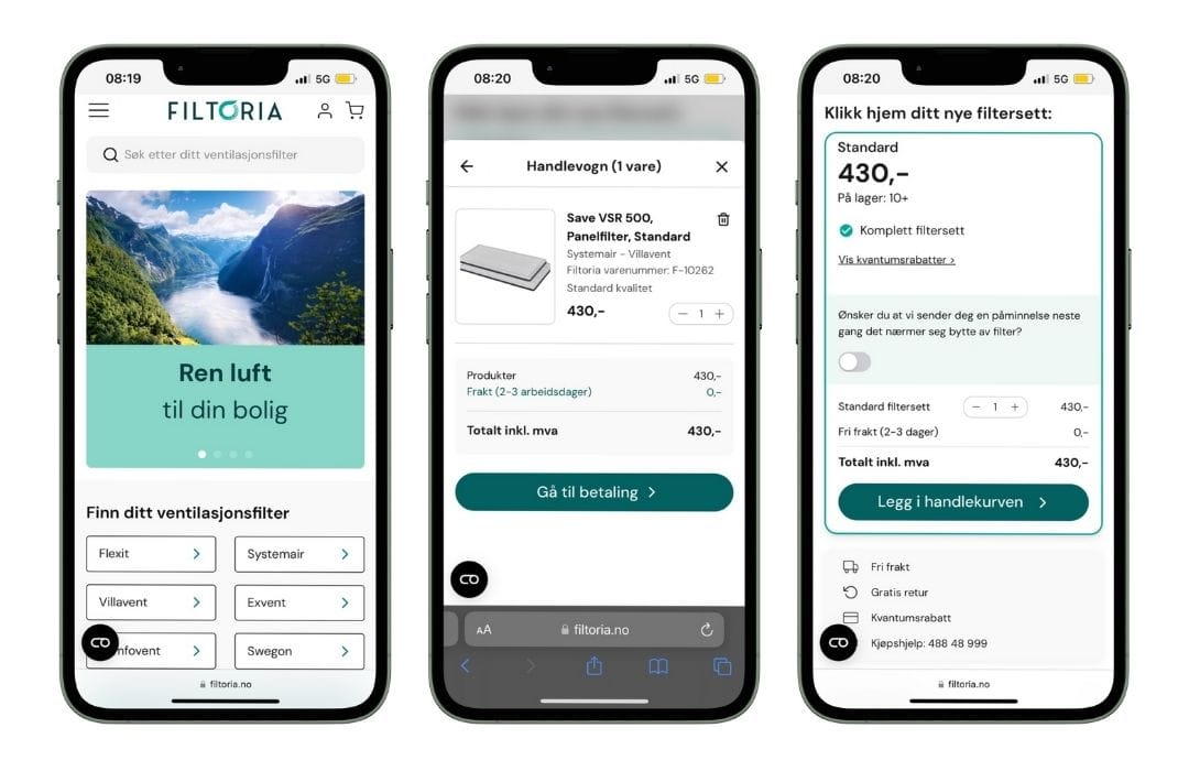 Filtorias nettbutikk
