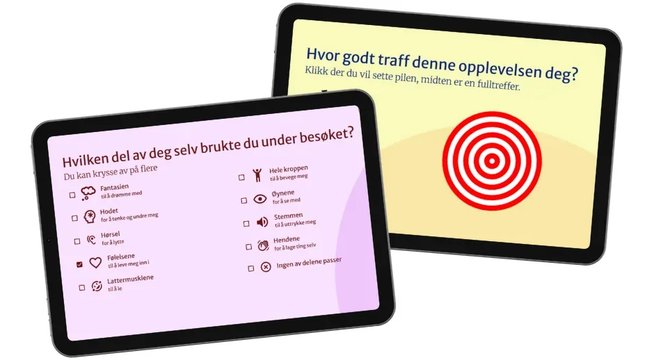 Student feedback in The Cultural Schoolbag (DKS) shown on tablets